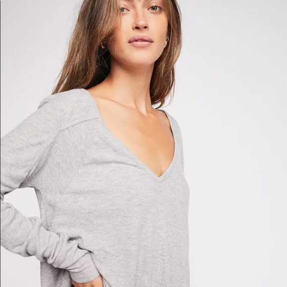 🚨SOLD🚨Free People Rock the Boat Grey Tee - NWT - Picture 1 of 4
